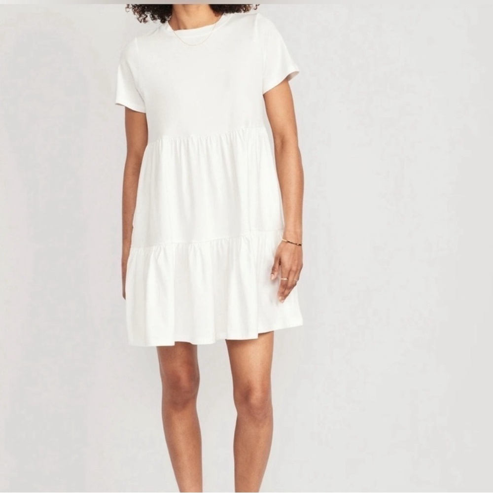Old Navy White Smocked Tiered Sundress